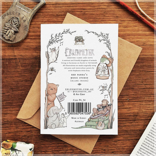 Red Panda's Music Room - Greeting Card