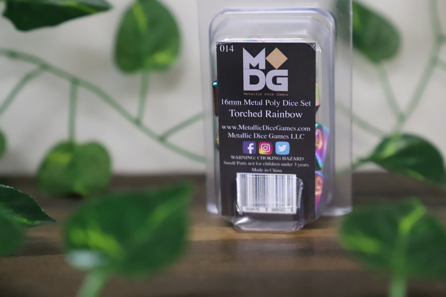 Touched Rainbow - Metal 7 Dice Set