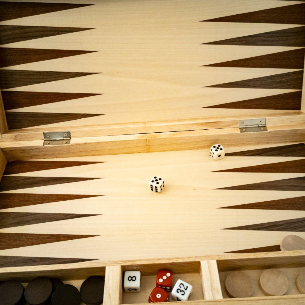 Wooden Folding Backgammon 45cm