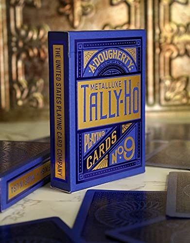 Tally-ho Metalluxe Blue Playing Cards