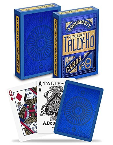 Tally-ho Metalluxe Blue Playing Cards