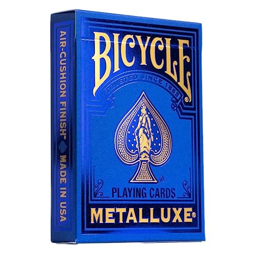 Metalluxe Blue Playing Cards - Premium Metal Foil Finish