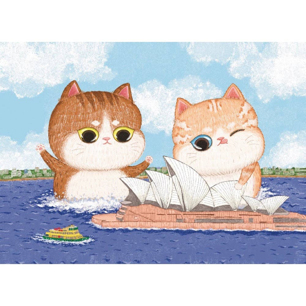 Sydney Opera House and Cats 99 Piece Micro Puzzle