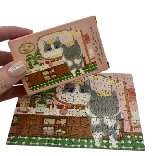 Cat in The Bathroom 99 Piece Micro Puzzle