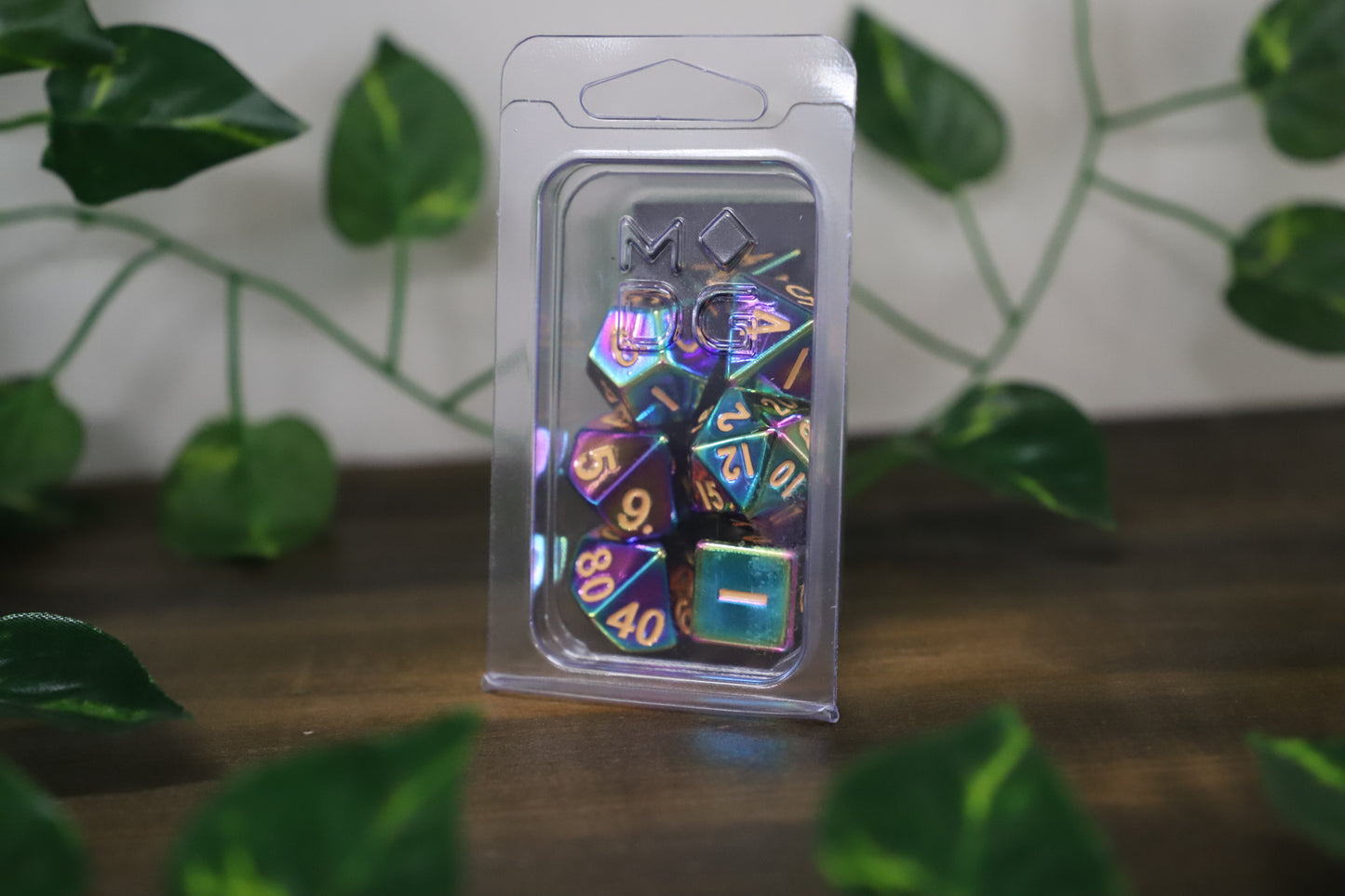 Touched Rainbow - Metal 7 Dice Set