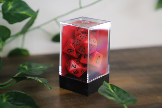 Red and Black 7 Set Dice