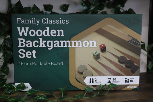 Wooden Folding Backgammon 45cm