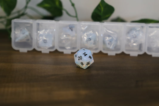 Gemstone Opalite 7 Dice Set