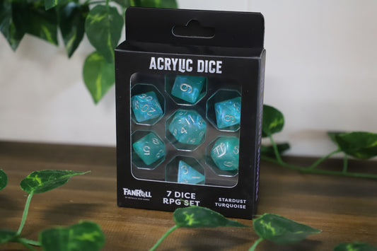 Stardust Turquoise Dice Set