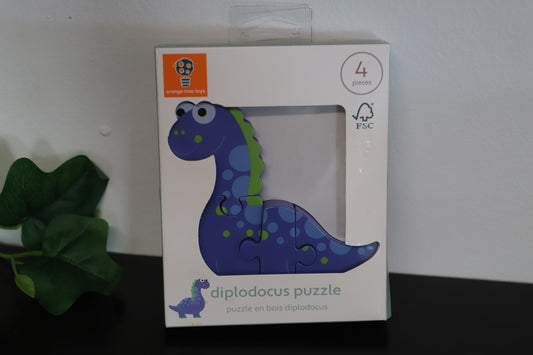 Diplodocus 4 Piece Wooden Puzzle