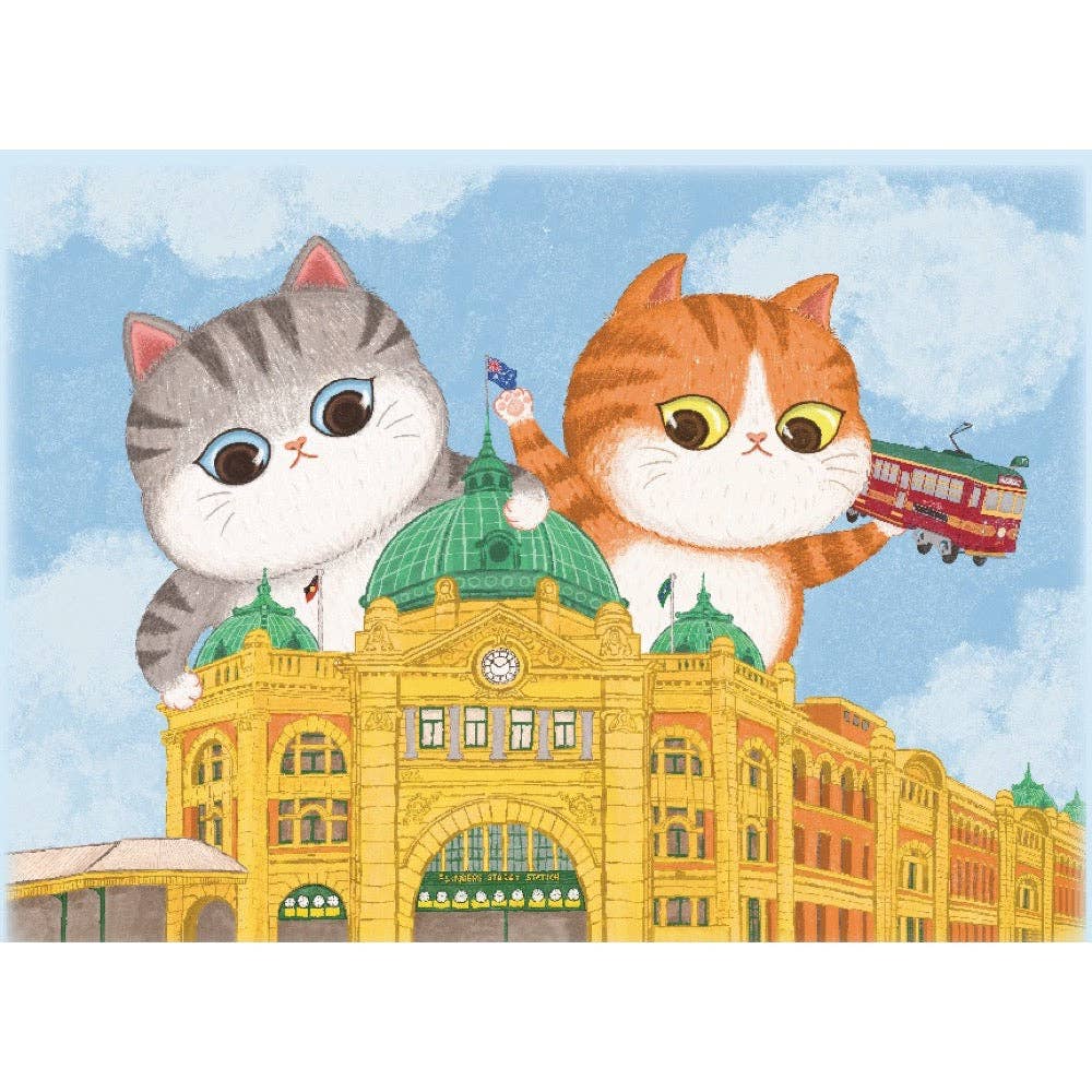The Flinders Street Station and Cats 99 Piece Micro Puzzle